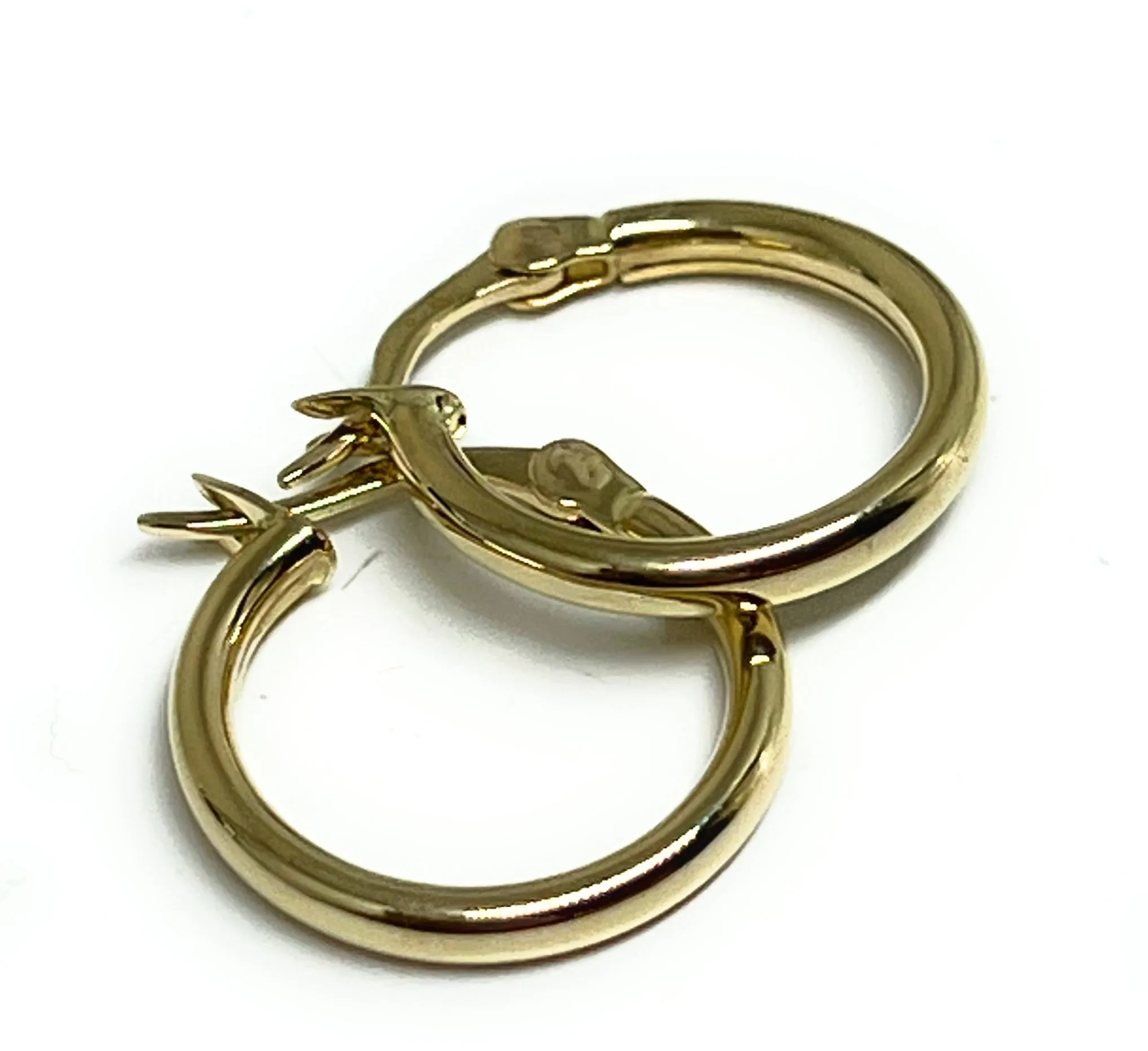 14k Solid Gold Mini Baby Hoop Earrings (FCE 29)