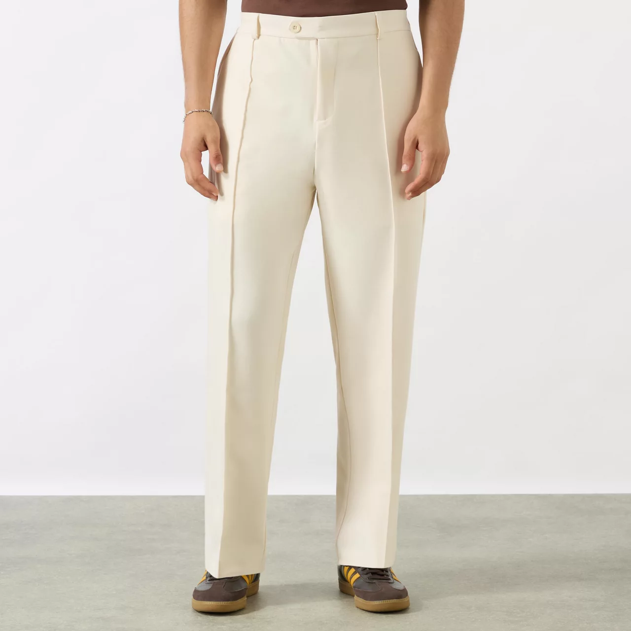 ABOUT:BLANK Pleated Casual Trousers - Ecru