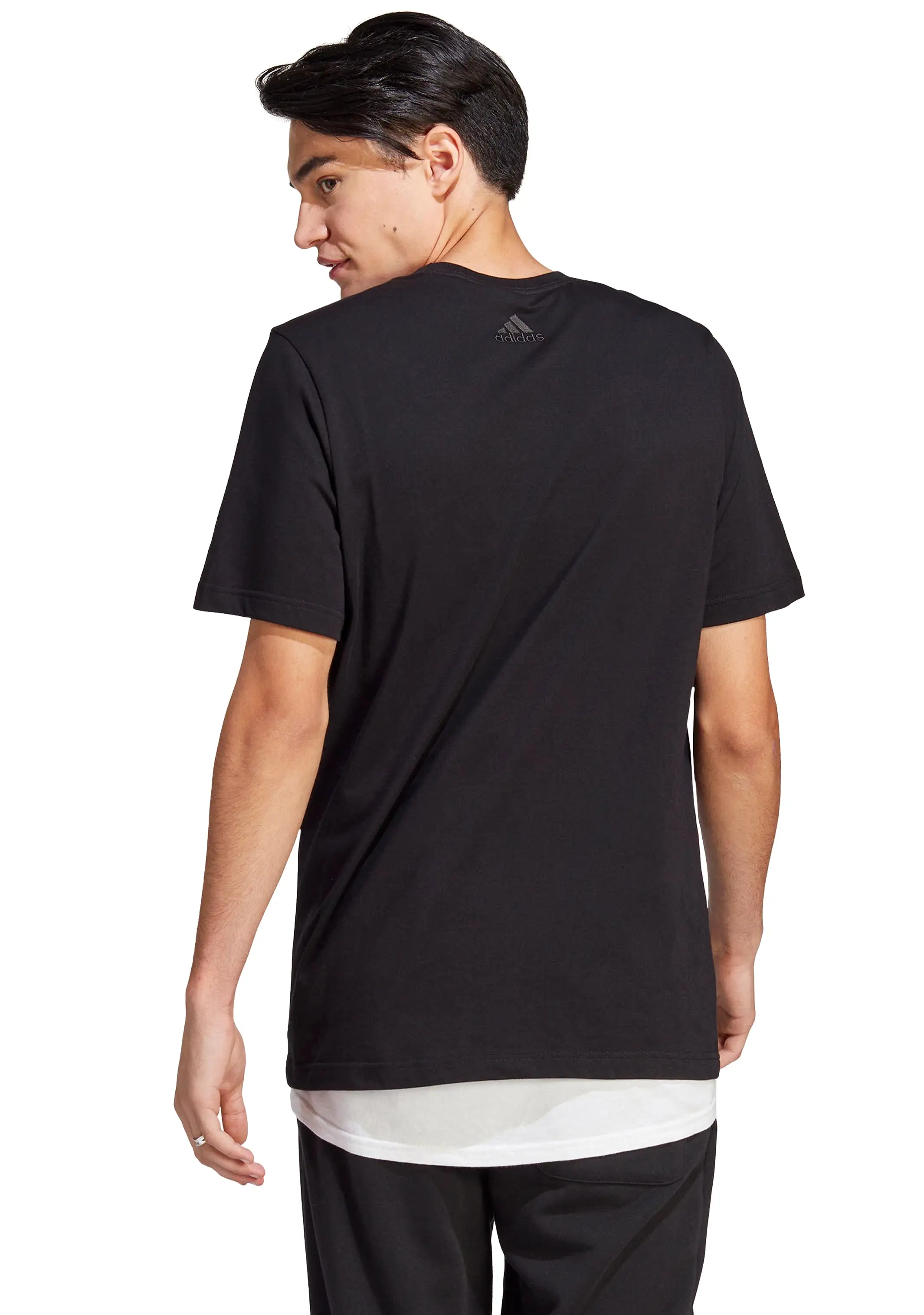 Adidas Mens Essentials Single Jersey Linear Embroidered Logo Tee <br> IC9274