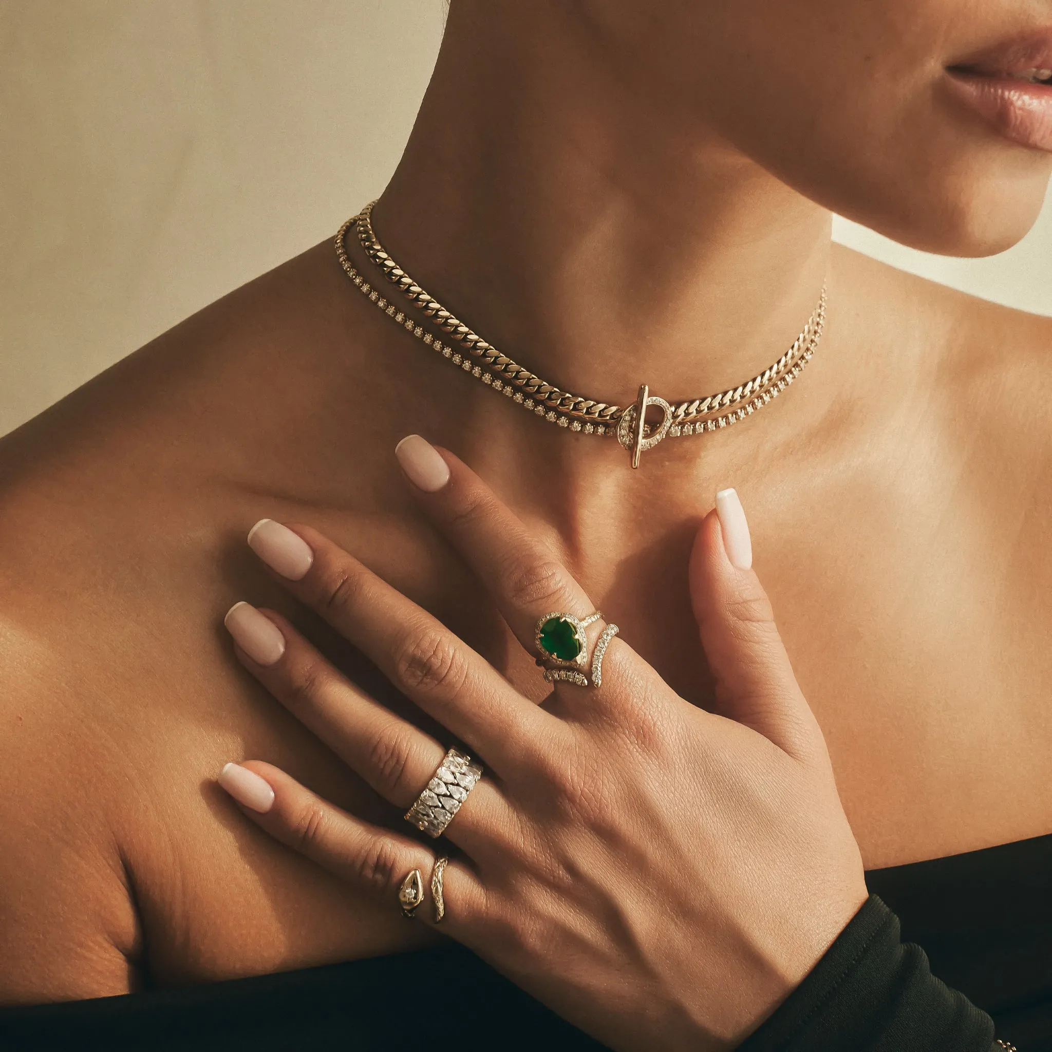 Baby Queen Water Drop Zambian Emerald Ring with Full Pavé Diamond Halo