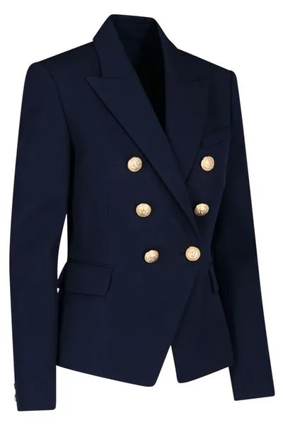 BALMAIN Stylish Women's Blue Suit Jacket - 2024 Collection