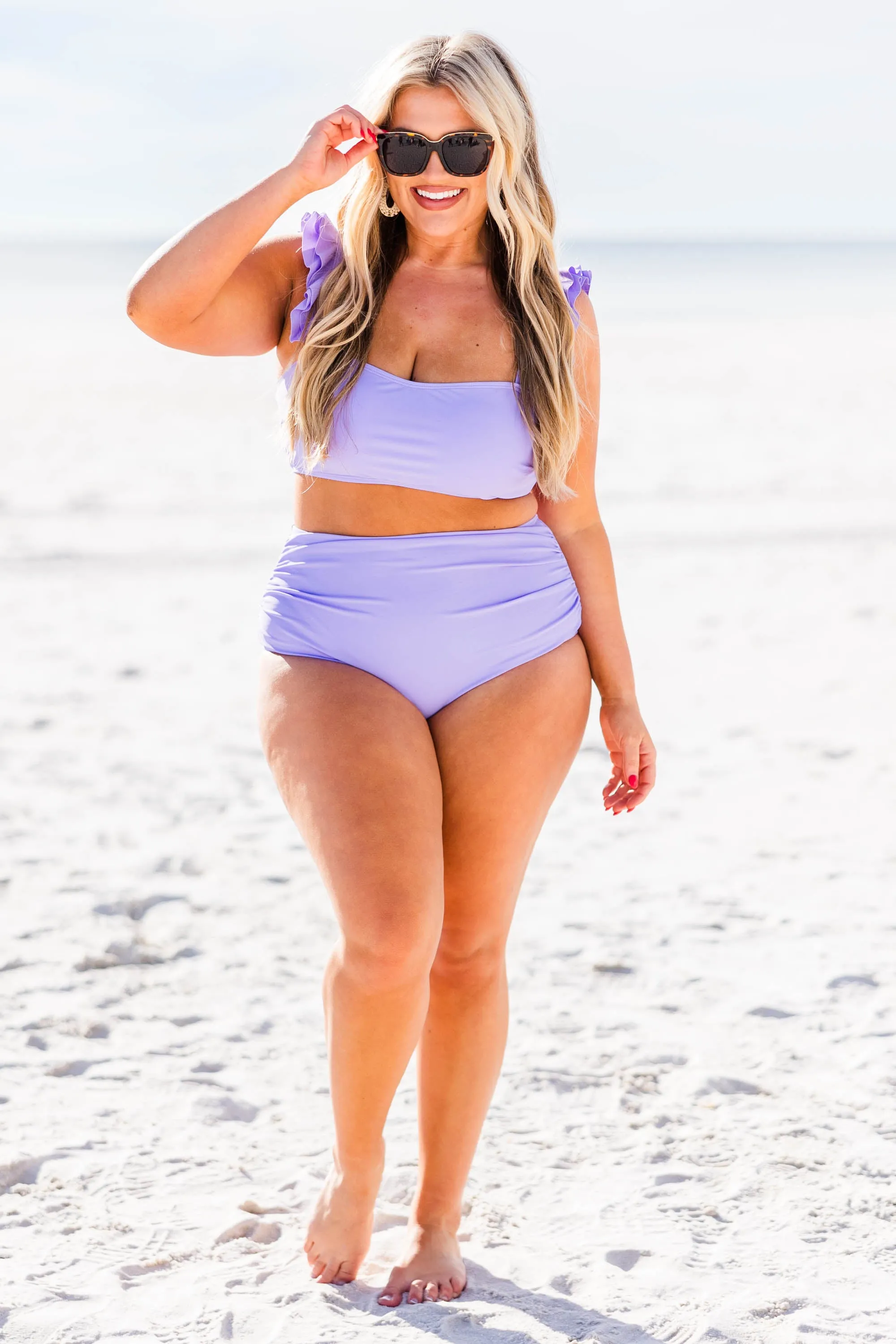 Beach Trip Swim Top, Lavender