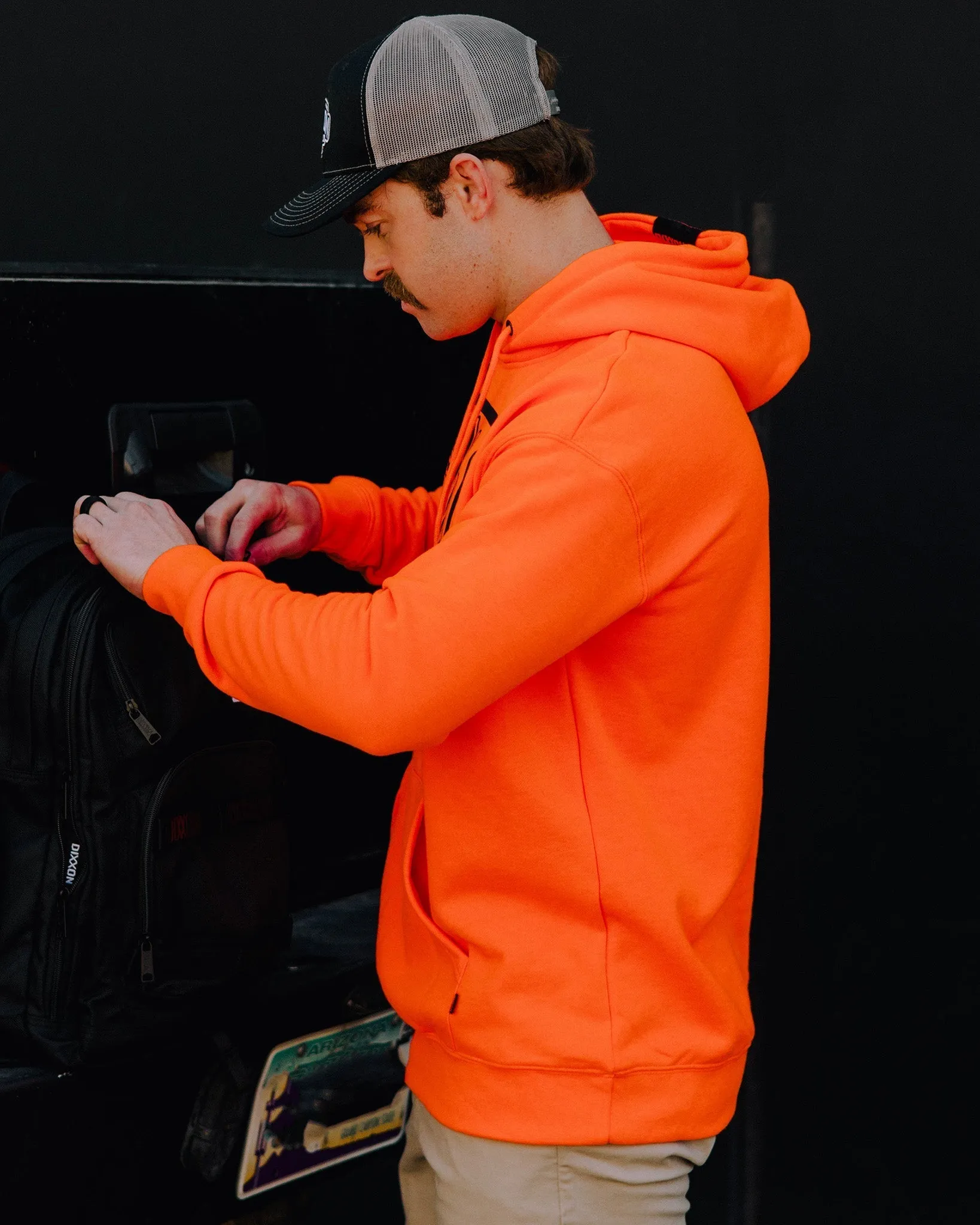 Black Box Crest Pullover Hoodie - Safety Orange