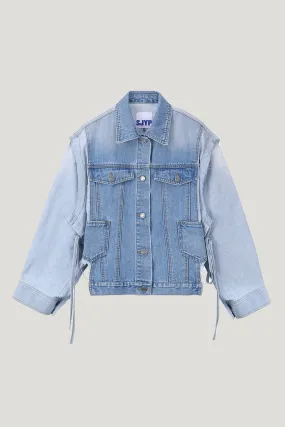 Blue Shirt Back Denim Jacket