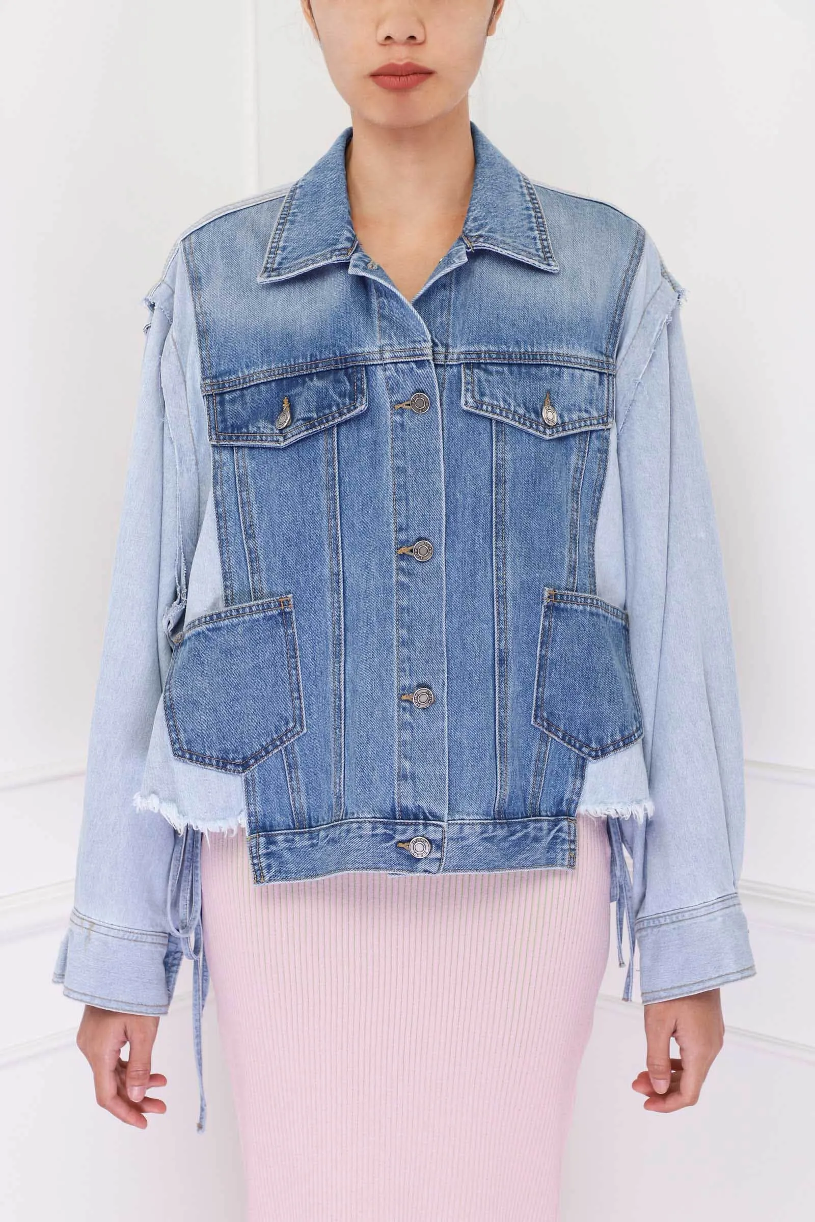 Blue Shirt Back Denim Jacket