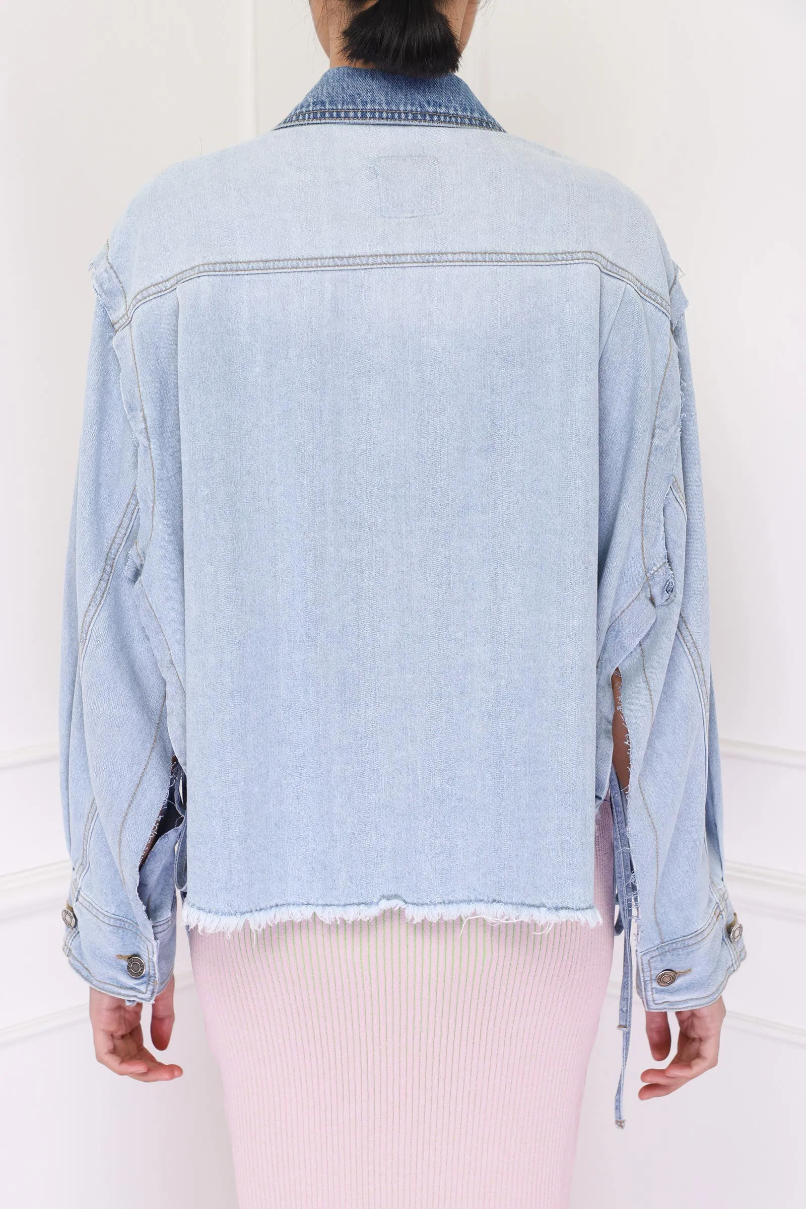 Blue Shirt Back Denim Jacket