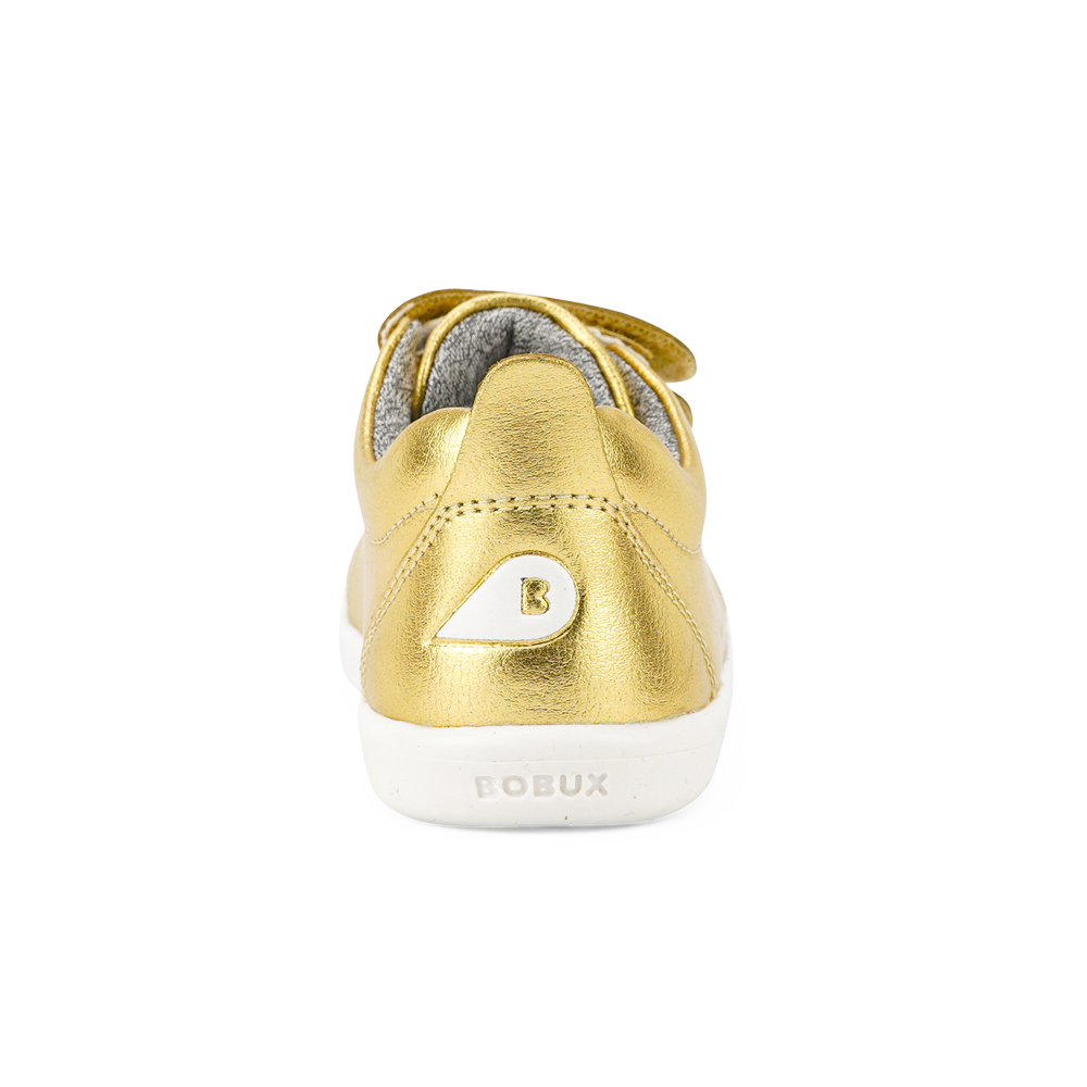 Bobux I-Walk Grass Court Switch Gold Metallic (White + Seashell)