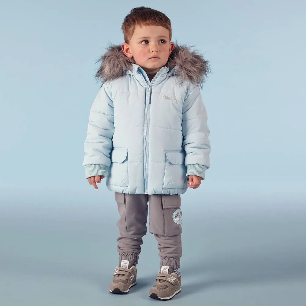 Boys Blue Puffer Coat