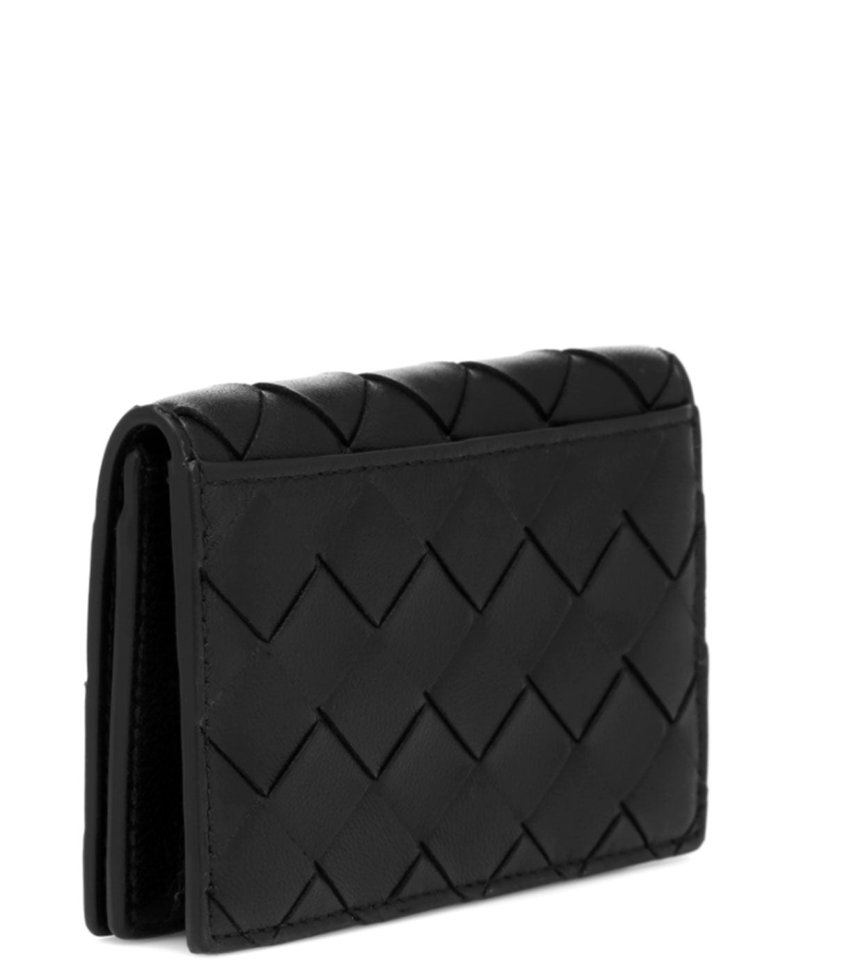 Card Case Intrecciato, Black/Gold