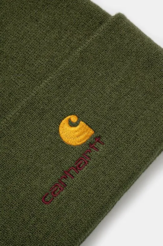 Carhartt WIP beanie American Script Beanie green color I034235.2BRXX