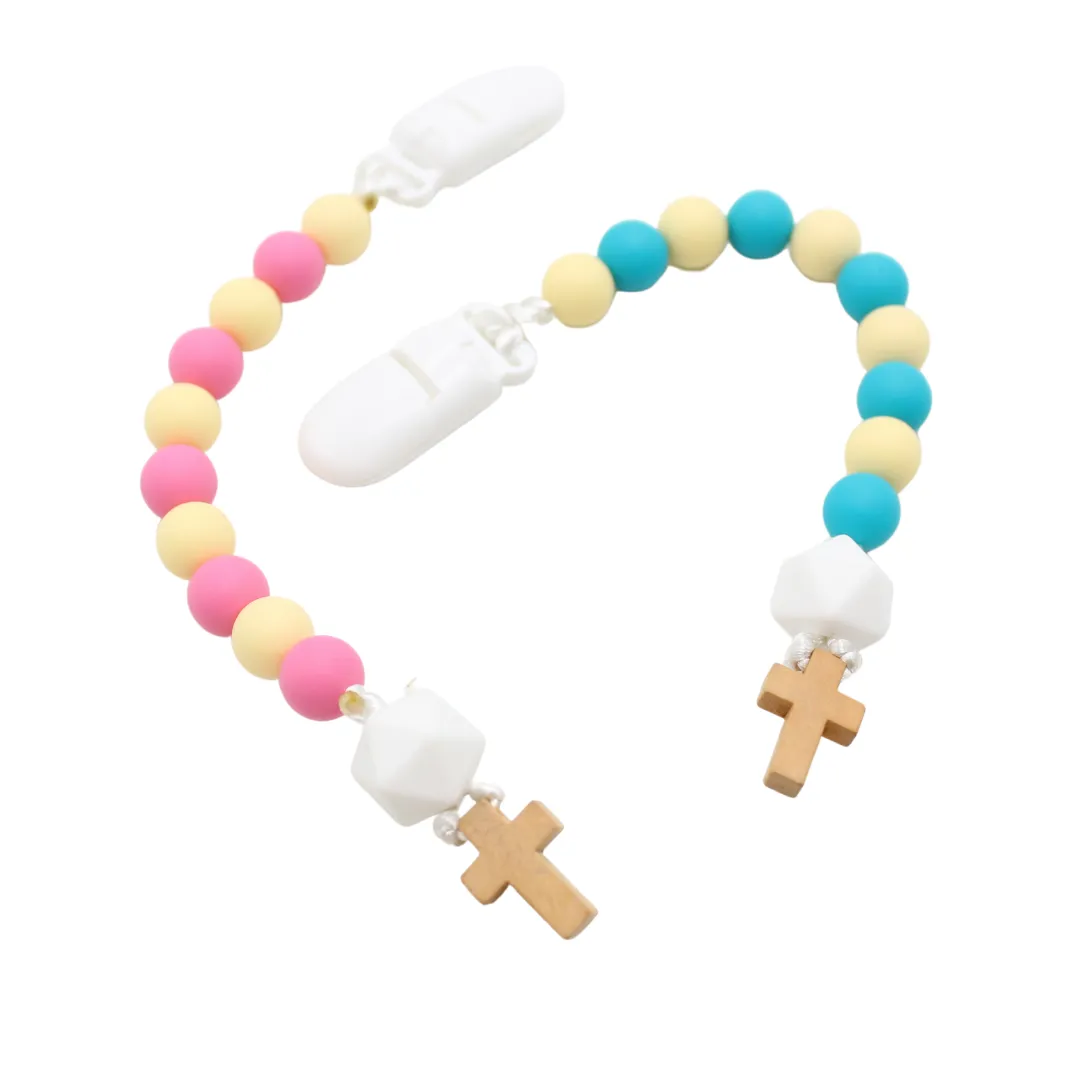 Clip On Silicone Baby Rosary - One Decade