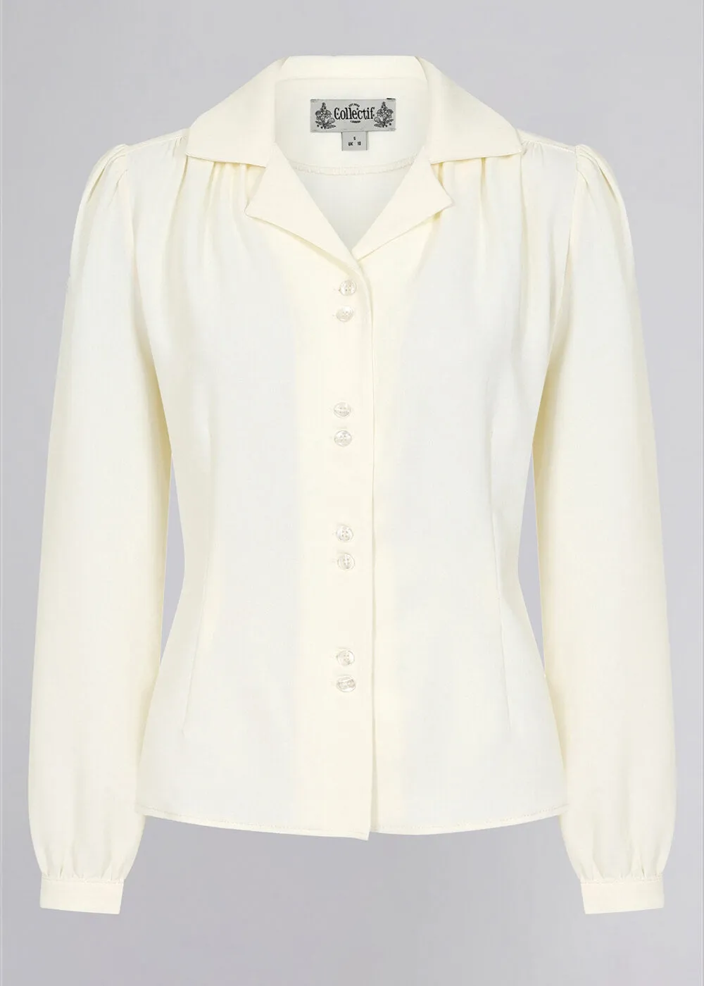 Collectif Pepper 40's Blouse Ivory