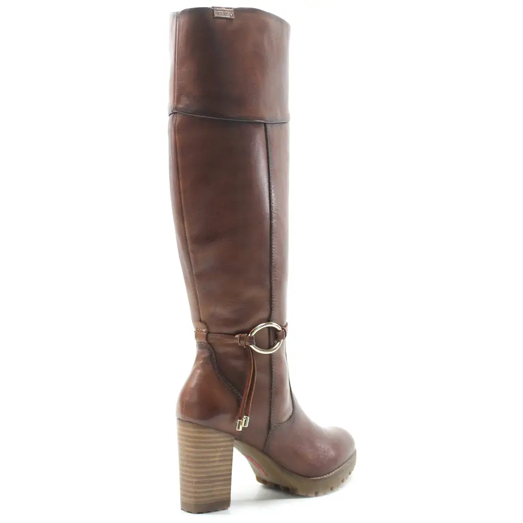 Connelly W7M-9798 Leather Women's Block Heeled Knee High Boots