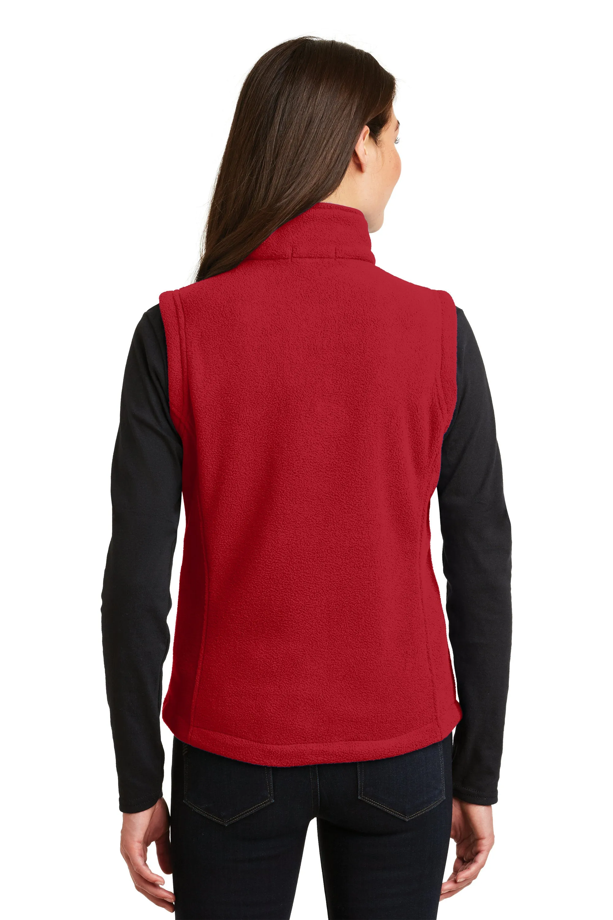 Custom Embroidery on Ladies Fleece Vest - Includes one 4in x 4in Embroidery - No Setup - No Minimums