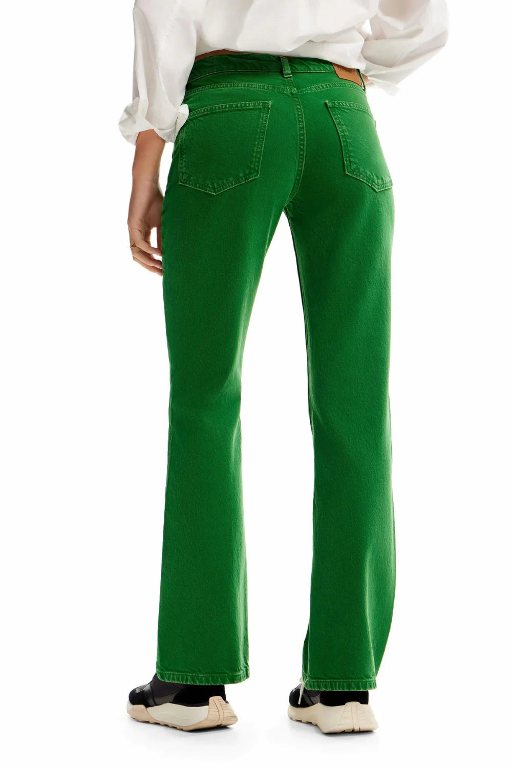 Desigual Denim Flare Green Pant