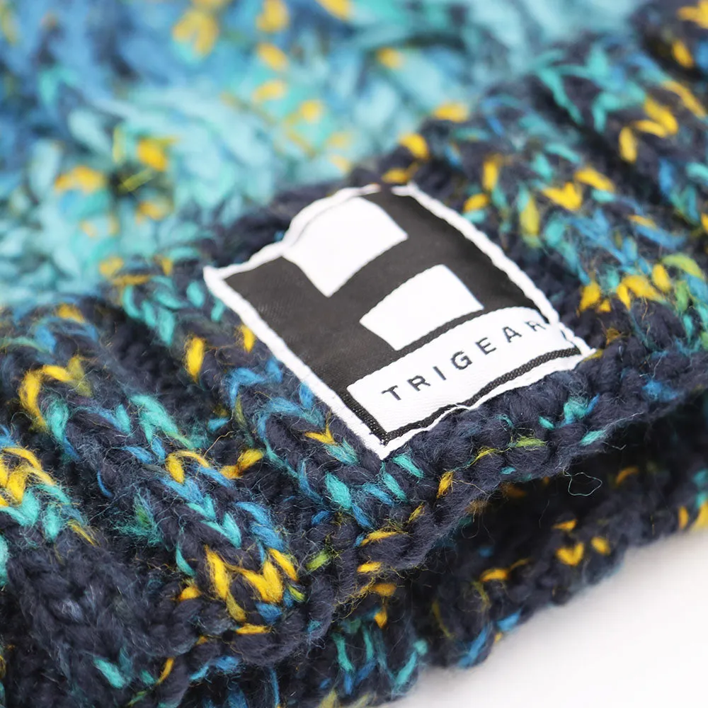 'Electric Ocean' Bobble Beanie