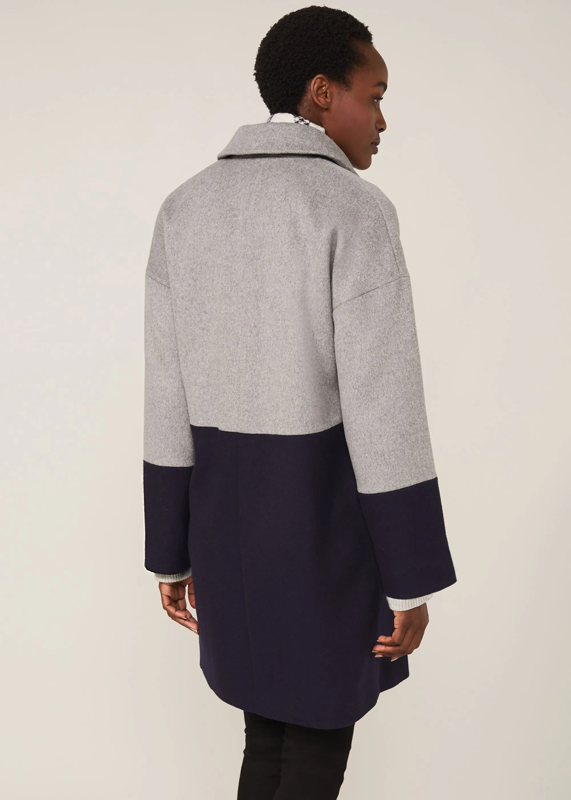 Emery Colourblock Wool Coat