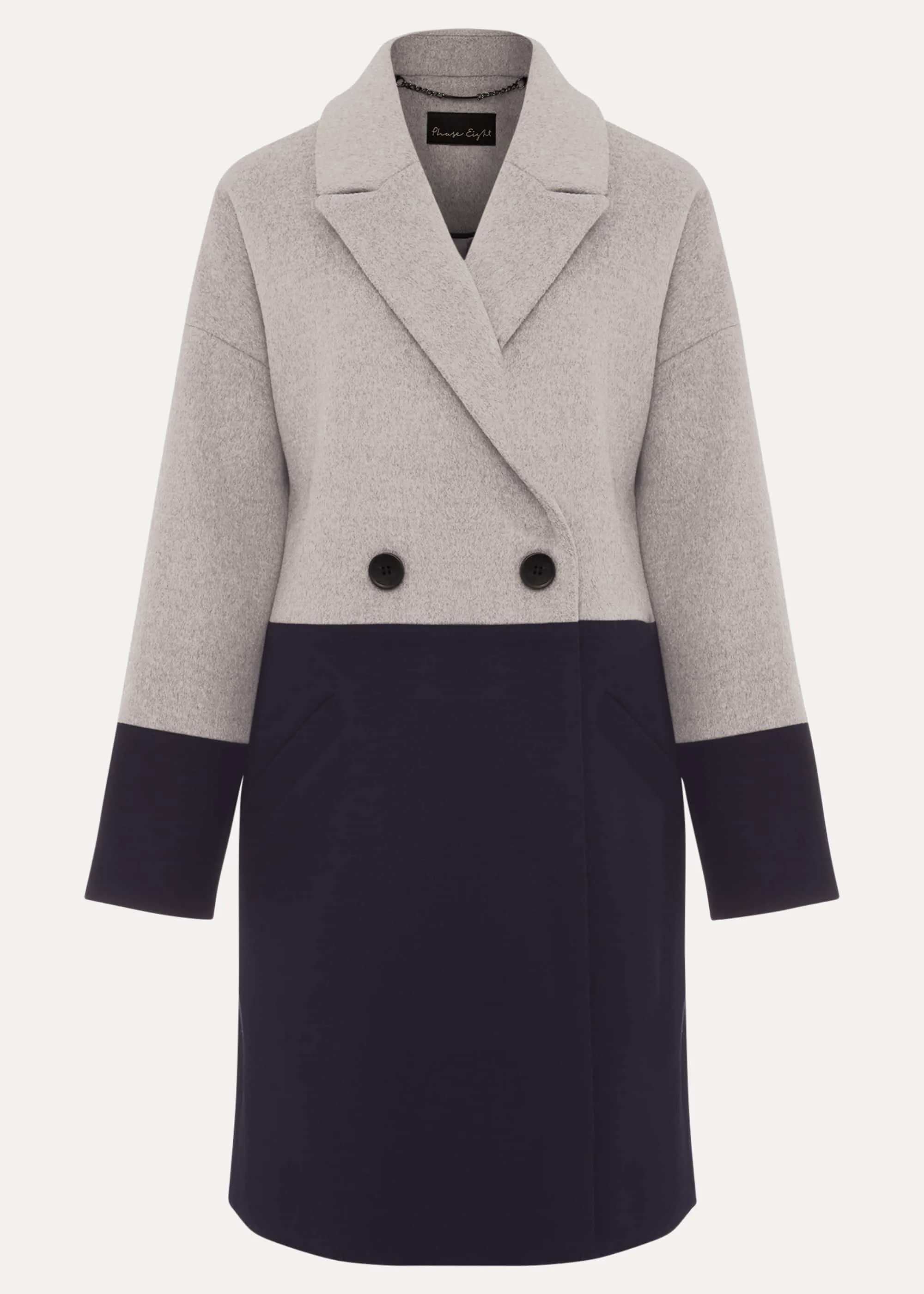 Emery Colourblock Wool Coat