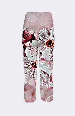 Floral Embosses: Pictorial Cherry Blossoms 01-03 Designer Parma Capris