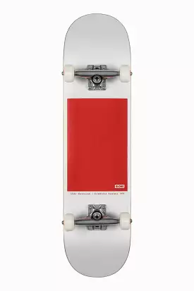 G0 Block Serif - White/Red - 8.0 Complete Skateboard