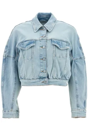 Giacca Bomber In Denim Stretch