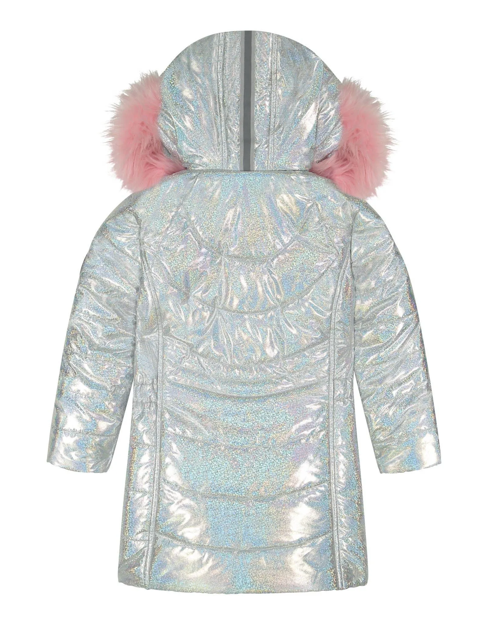   Girls Shimmer Bubble Coat