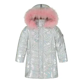   Girls Shimmer Bubble Coat