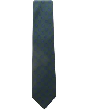 Green and Royal Blue Medallion Silk Tie