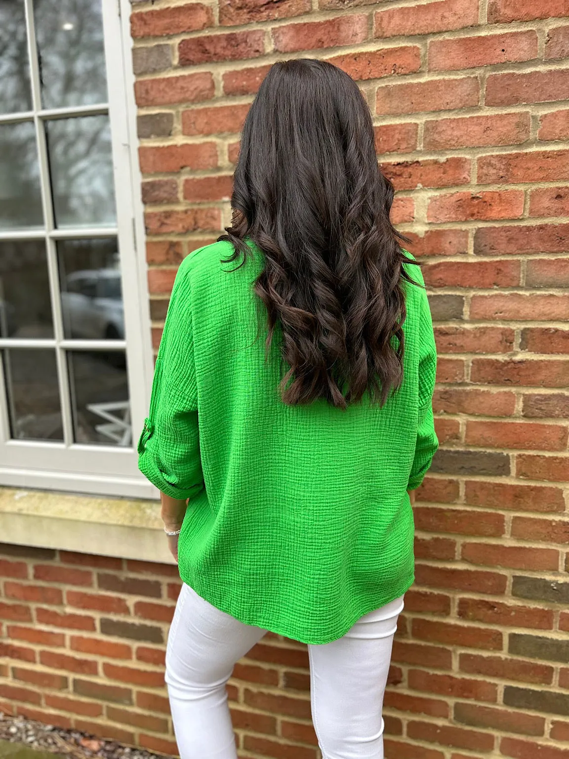 Green Bubble Cotton Top Emily