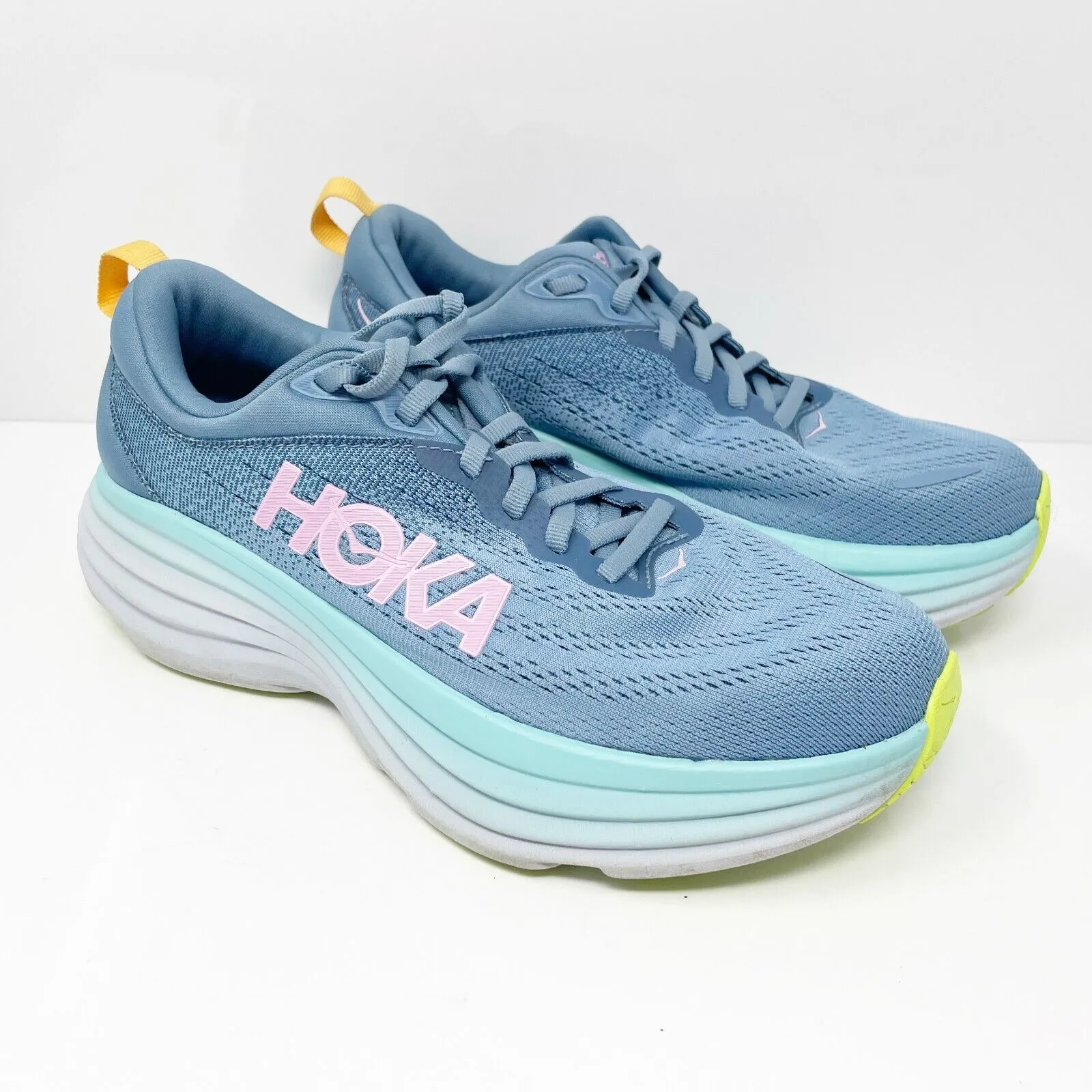 Hoka One One Womens Bondi 8 1127954 SSK Blue Running Shoes Sneakers Size 8 D