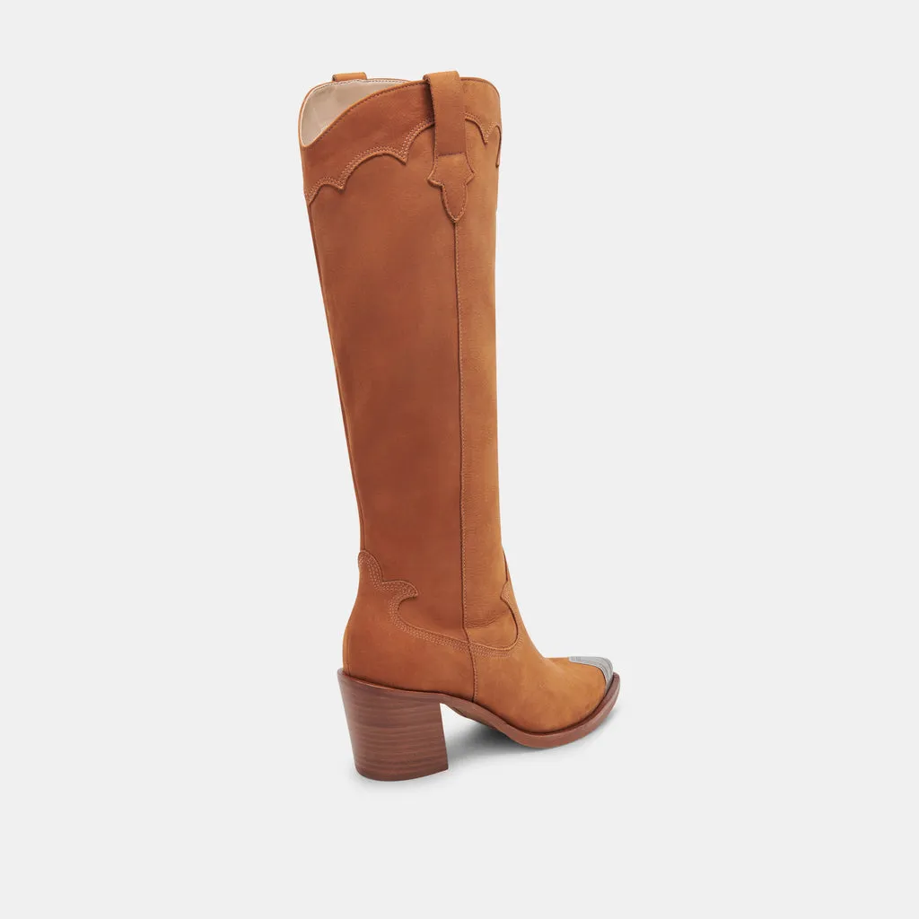 Kamryn Boots Praline Nubuck | Women's Western Praline Nubuck Boots– Dolce Vita 6908077473858