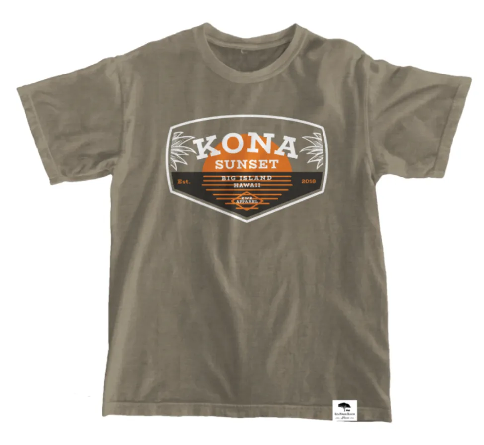 Kona Sunset Short Sleeve Tee - Khaki