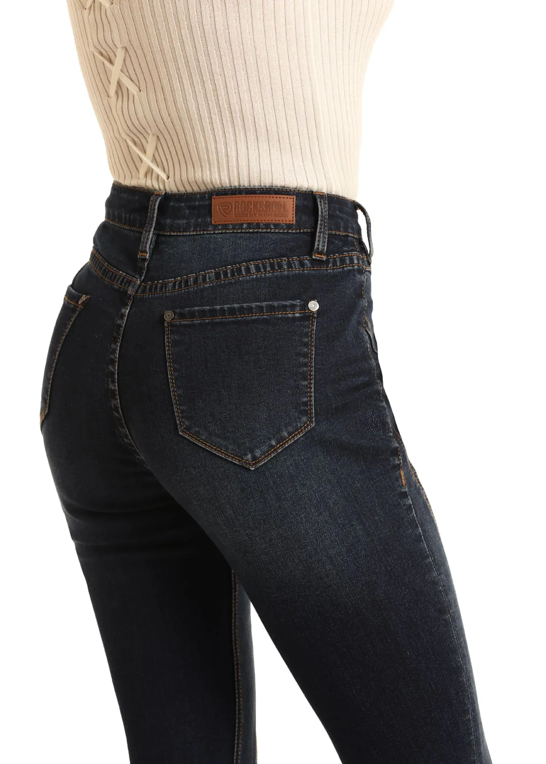 Ladies Panhandle Slim Button Up Flare Jeans