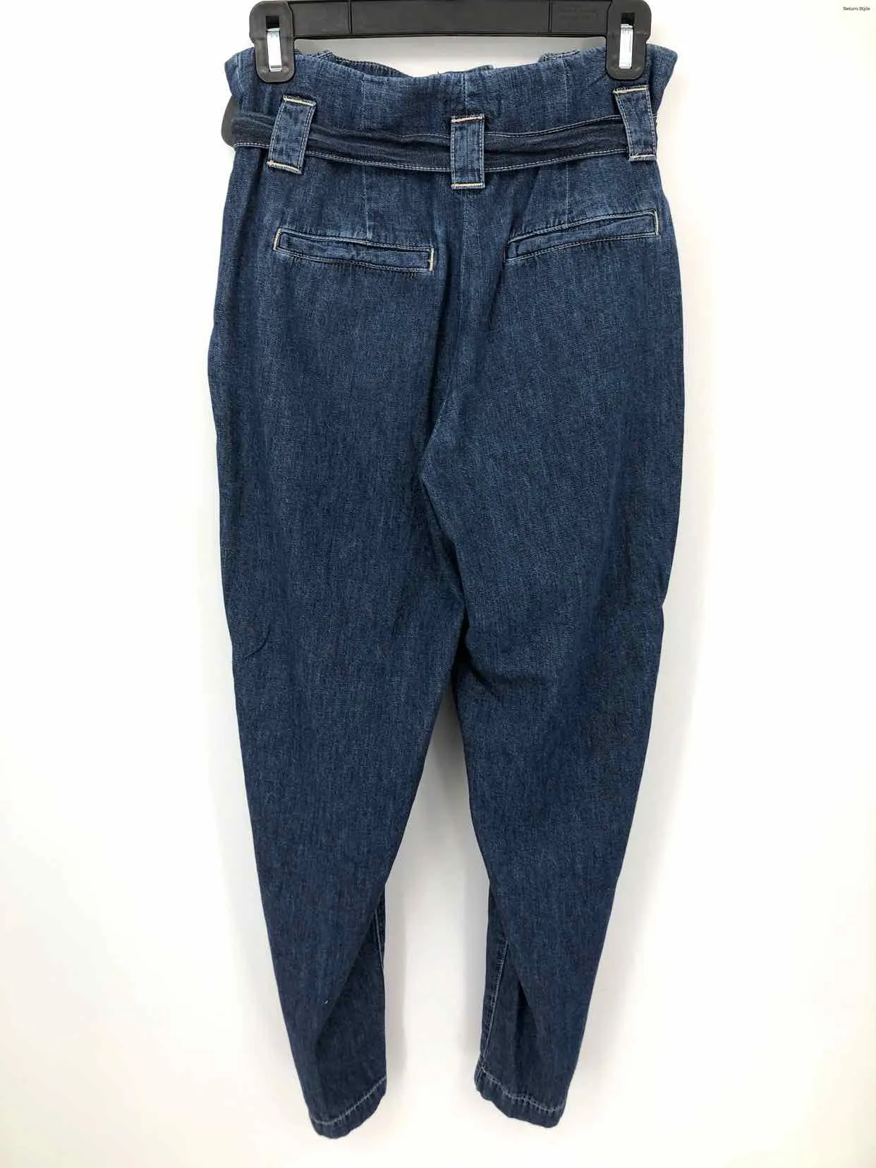 L'AGENCE Blue Denim Pleated Tapered Size 24 (XS) Jeans