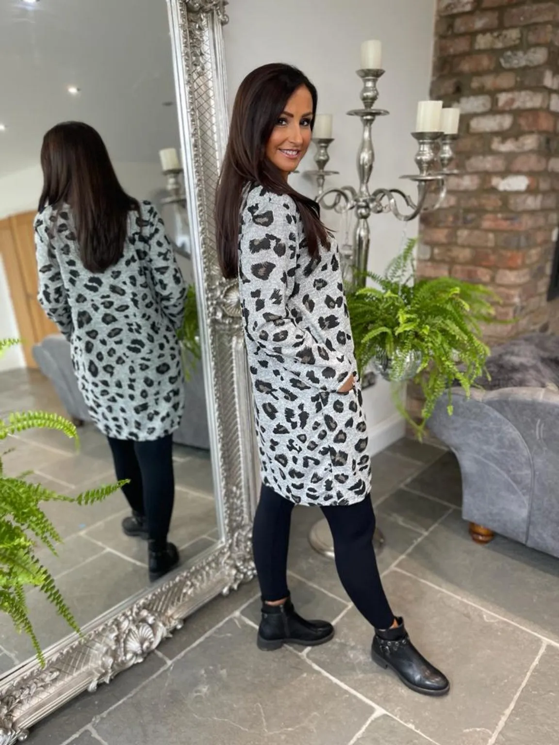 Leopard Two Pocket Tunic Sara