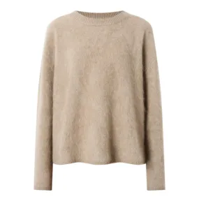 LISA YANG Natalia Brushed Cashmere Sweater - Beige