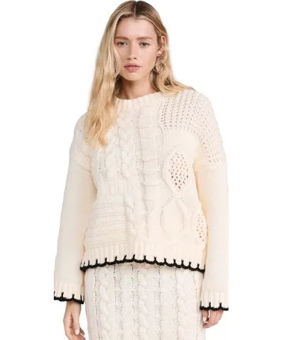 Little Lies Cable Stitch Sweater Cream M/L