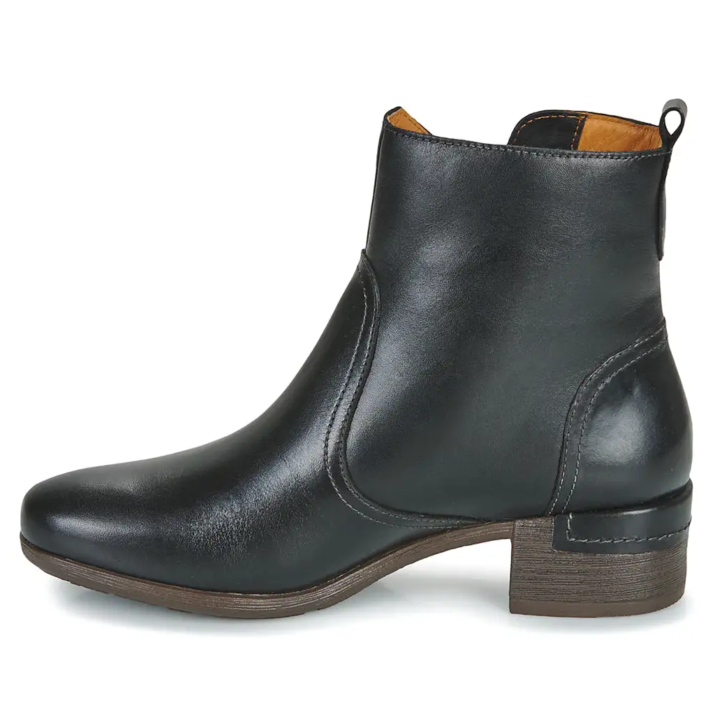 Malaga Calfskin Leather Women's Zip Up Ankle Boots