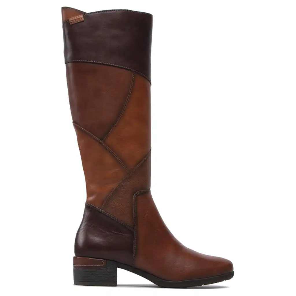 Malaga Calfskin Leather Women's Zip Up Knee High Boots