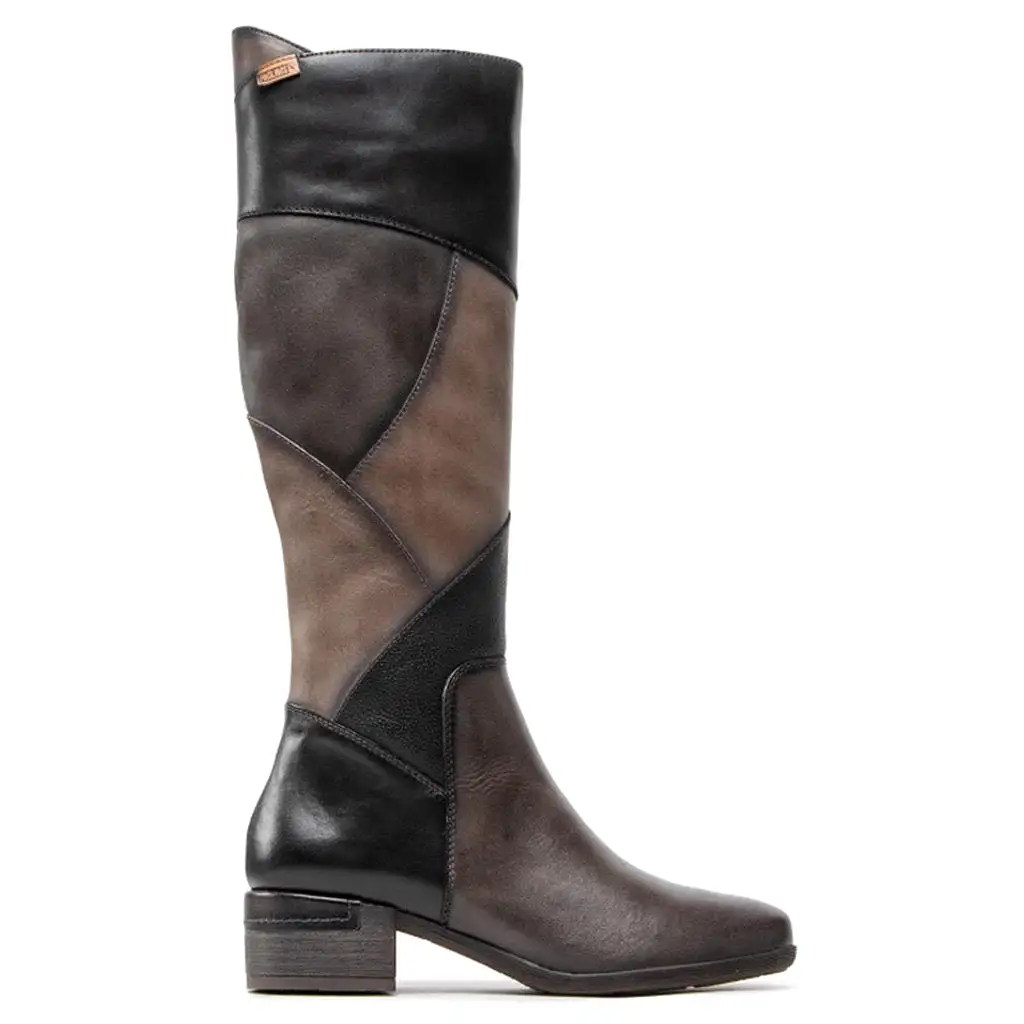 Malaga Calfskin Leather Women's Zip Up Knee High Boots