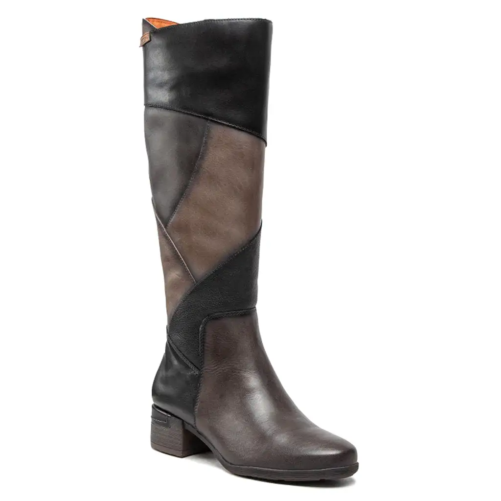 Malaga Calfskin Leather Women's Zip Up Knee High Boots