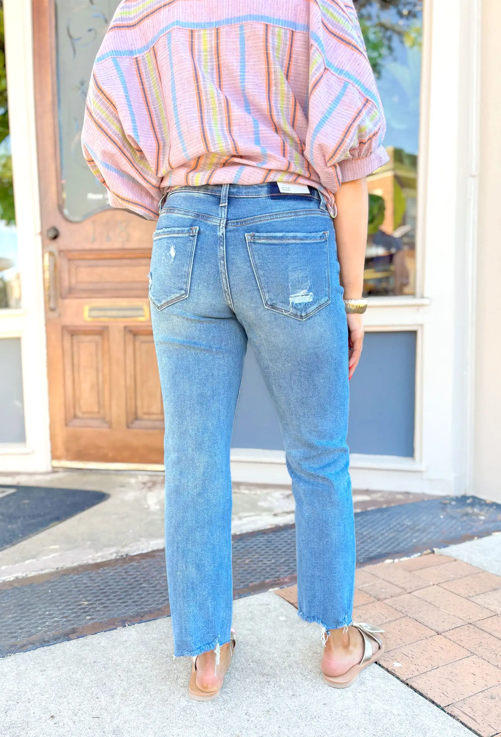 Margot Mid Rise Straight Denim by Lovervet