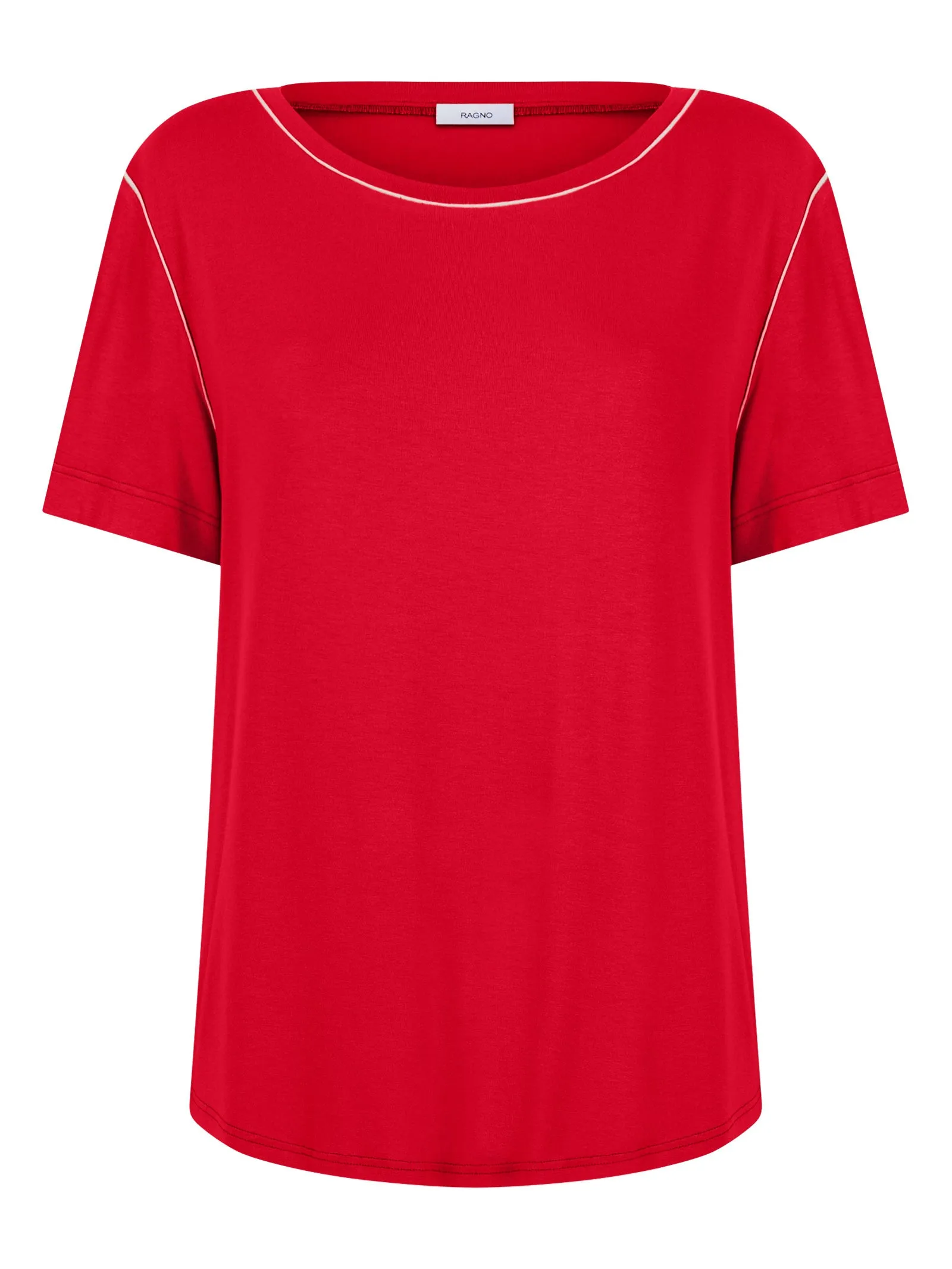 Maxi T-shirt girocollo in Viscosa Summer - Ribbon Red