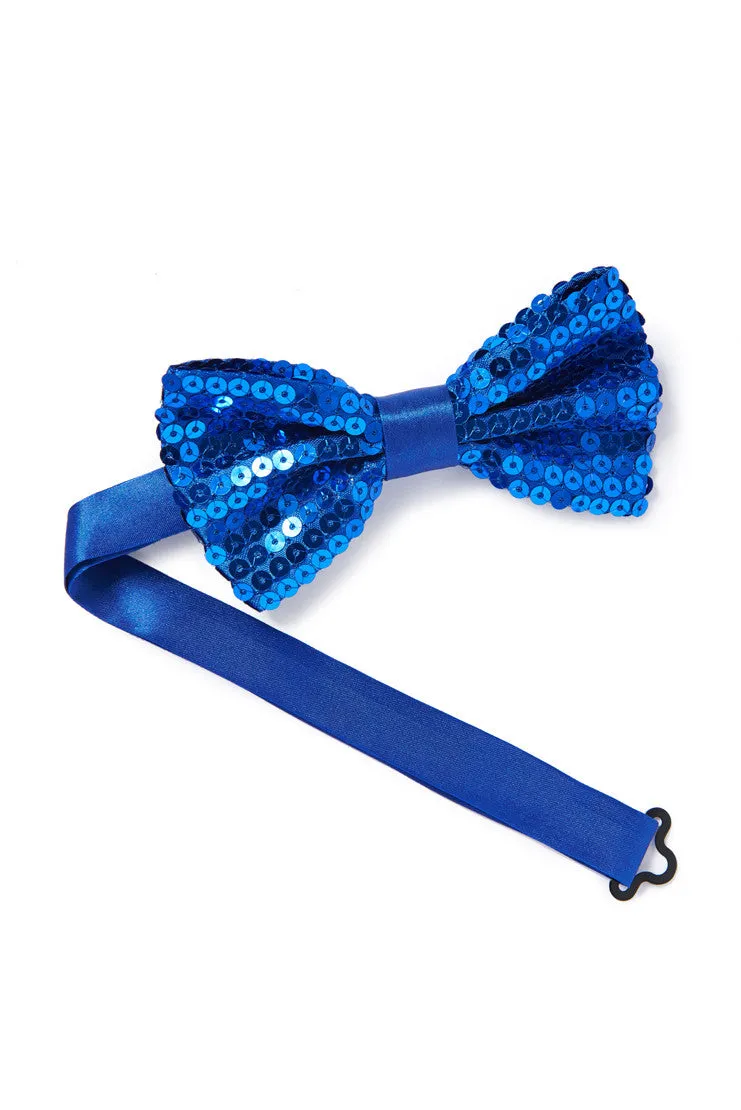 Men's Sequin Bow Tie - Royal Blue