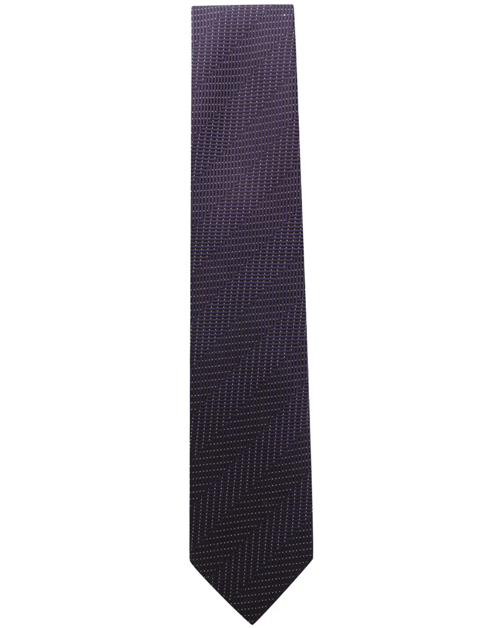 Midnight Blue and Off White Micro Patterned Striped Tie