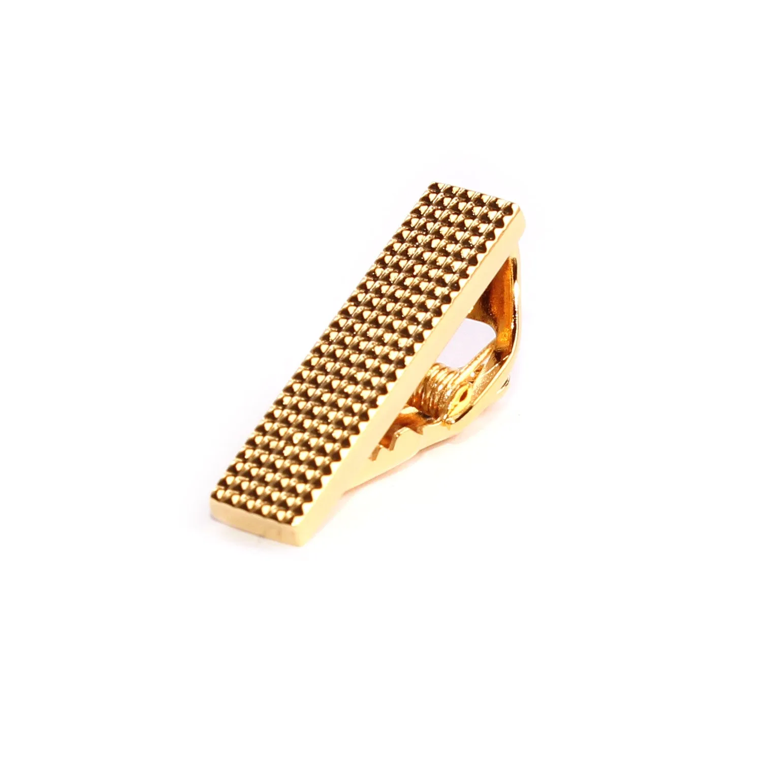 Mini Studded Gold Skinny Tie Bar