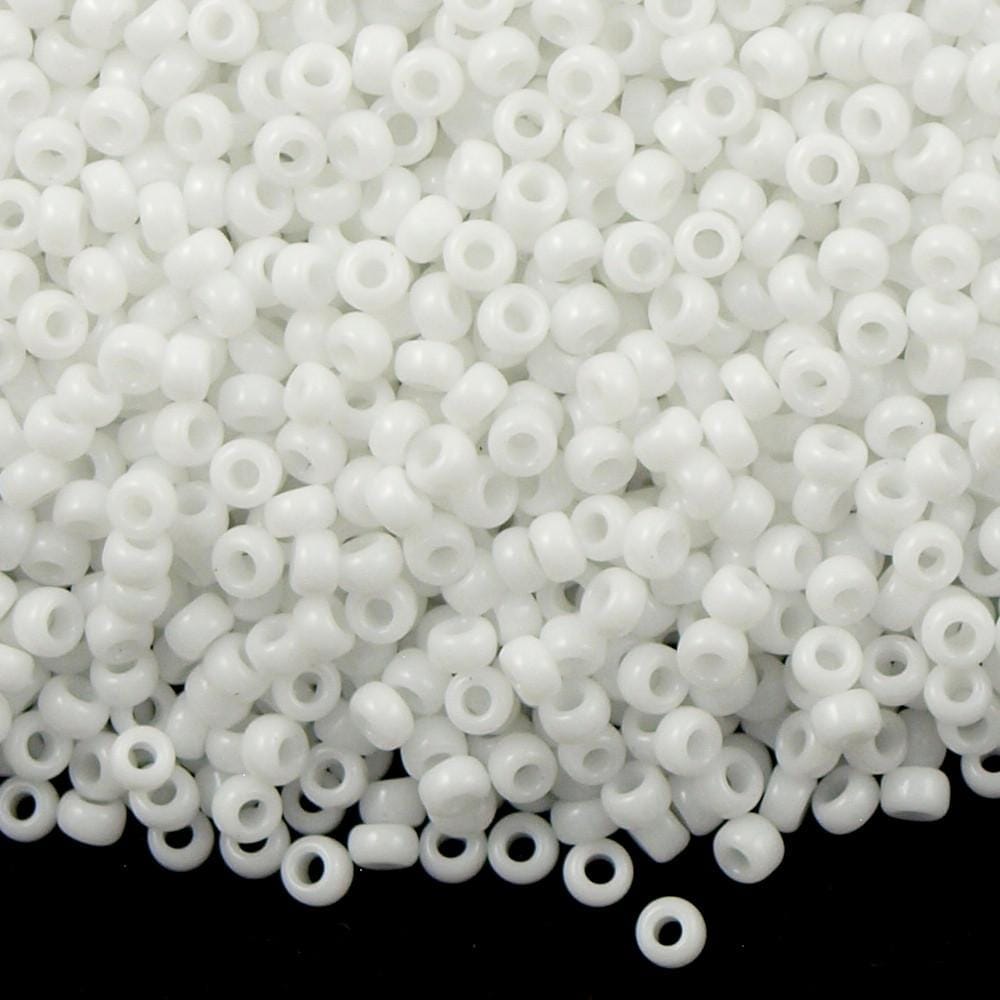 Miyuki Boncuk, MiyukiRoundBeads 6/0-0402 Opaque White