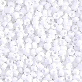 Miyuki Boncuk, MiyukiRoundBeads 8/0-0402F White Opaque Matted