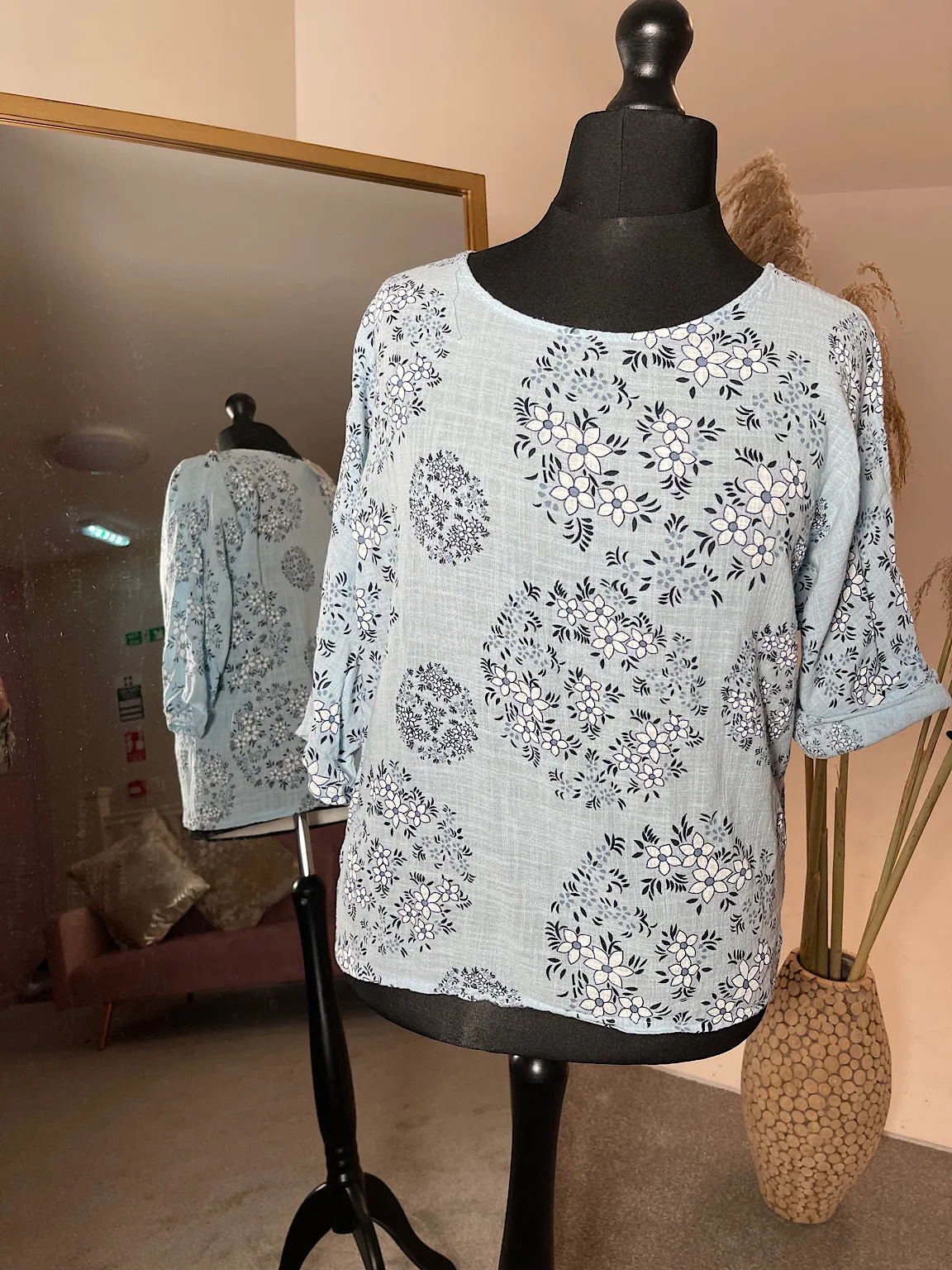 Multi Flower Print Top Ellis