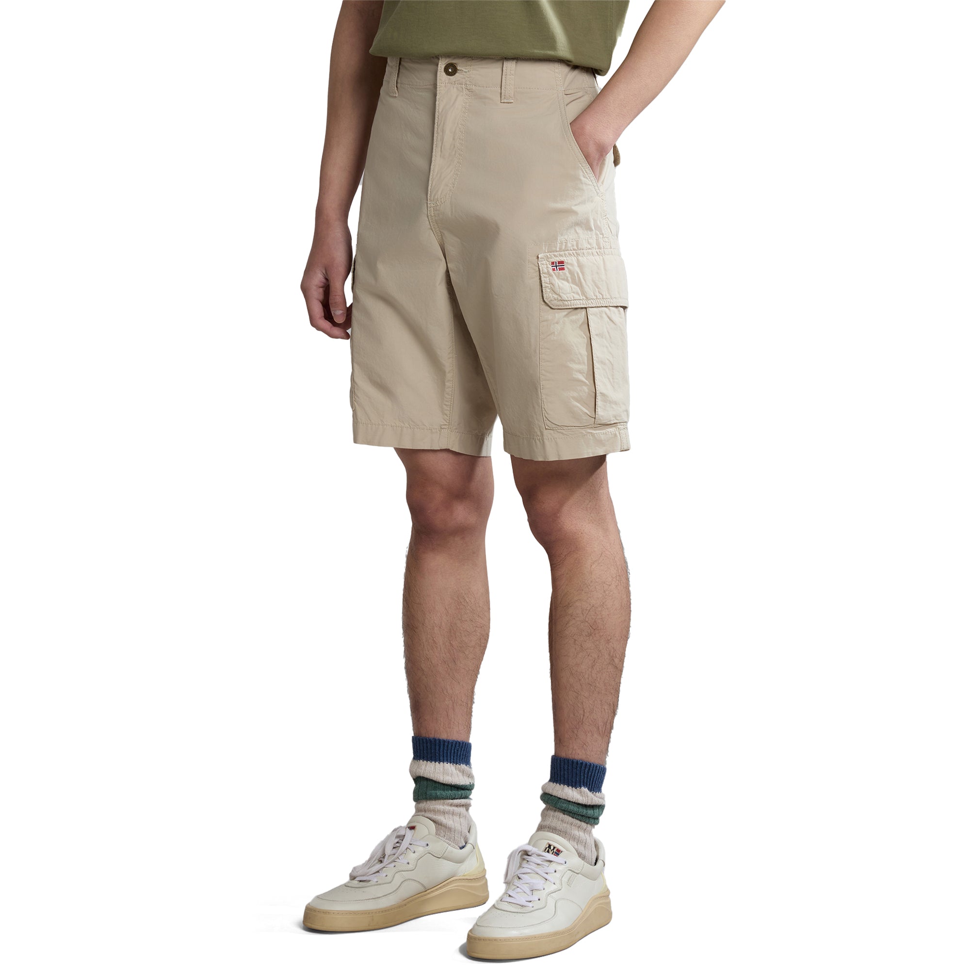 Napapijri Noto 5 Cargo Shorts - Beige Silver